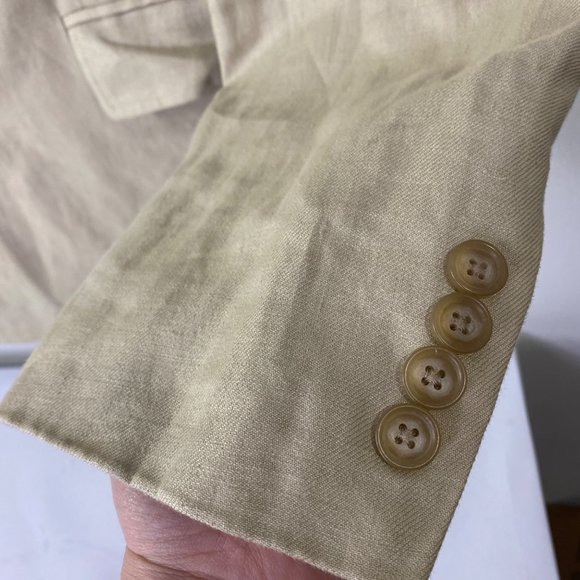 J. Crew Men's Blazer 3 Button Jacket 100% Irish Linen  Size 38R - Picture 5 of 12